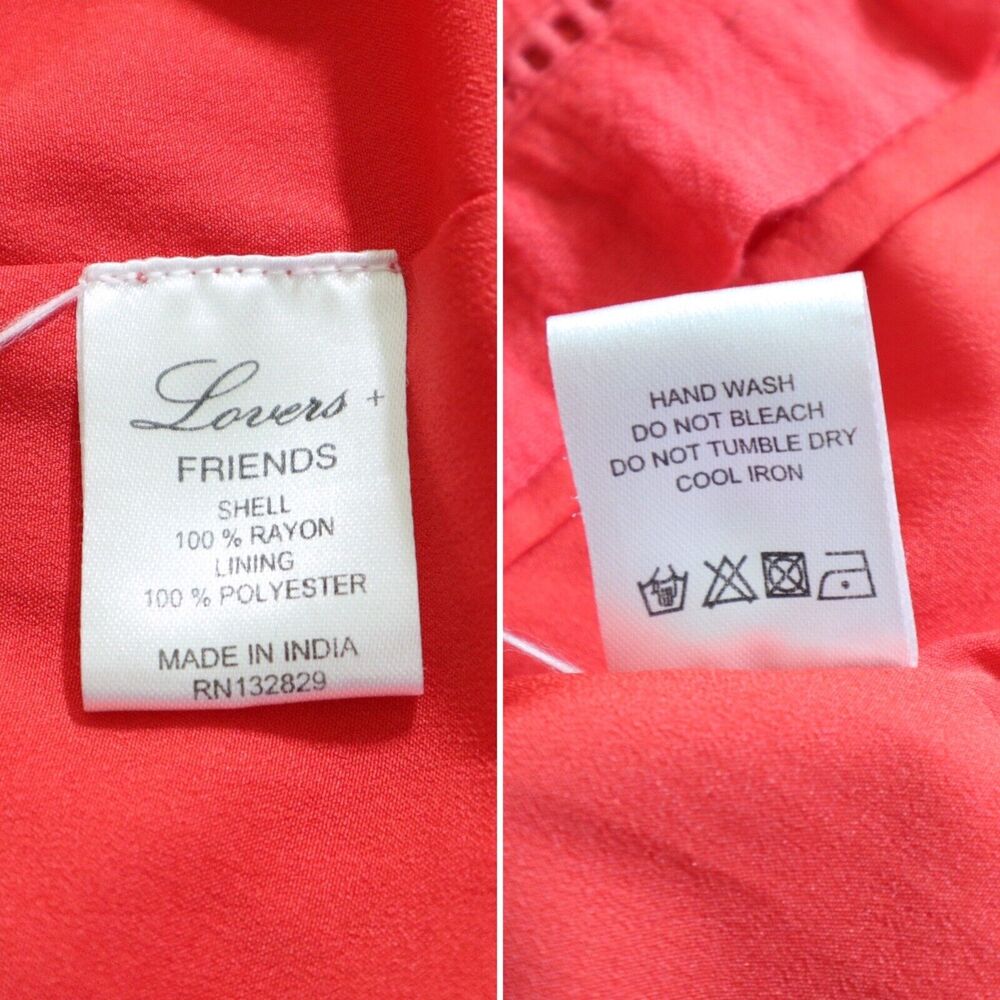 Lovers + Friends Size L Paradise Bay Dress Open Back Rust Orange - Picture 11 of 11